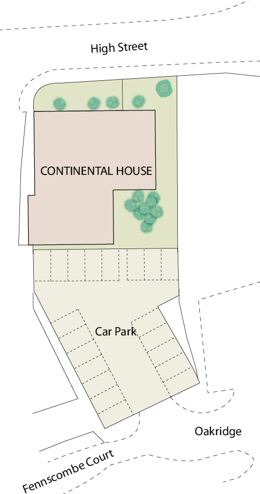 Continental House, Oakridge, West End, Surrey, GU24 9PJ - Small Lock-up Office Site Plan